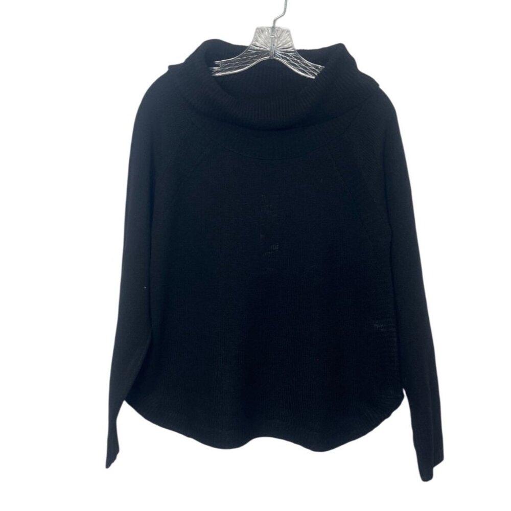 By Design Cowl Neck Sweater Womens Black Large New Pull Over